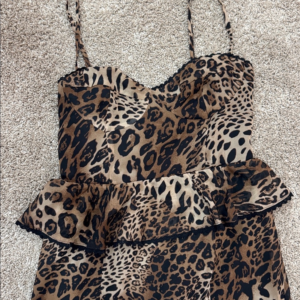Vici Leopard Print Maxi Dress in Brown - Picture 3 of 8